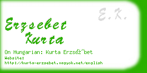 erzsebet kurta business card